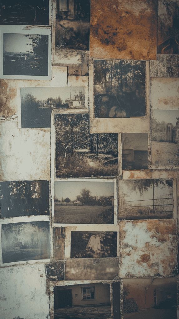 Printed photographs being scanned